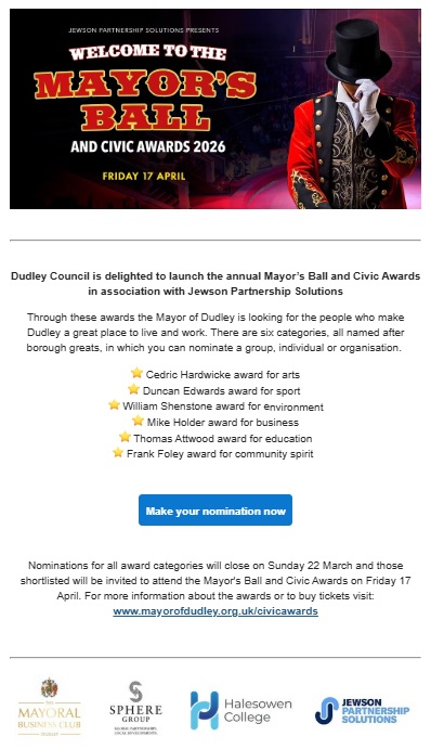 Mayor's Ball and Civic Awards 2026